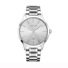 High end quality 3atm waterproof japan movt quartz watch stainless steel quartz watch silver wristwatches